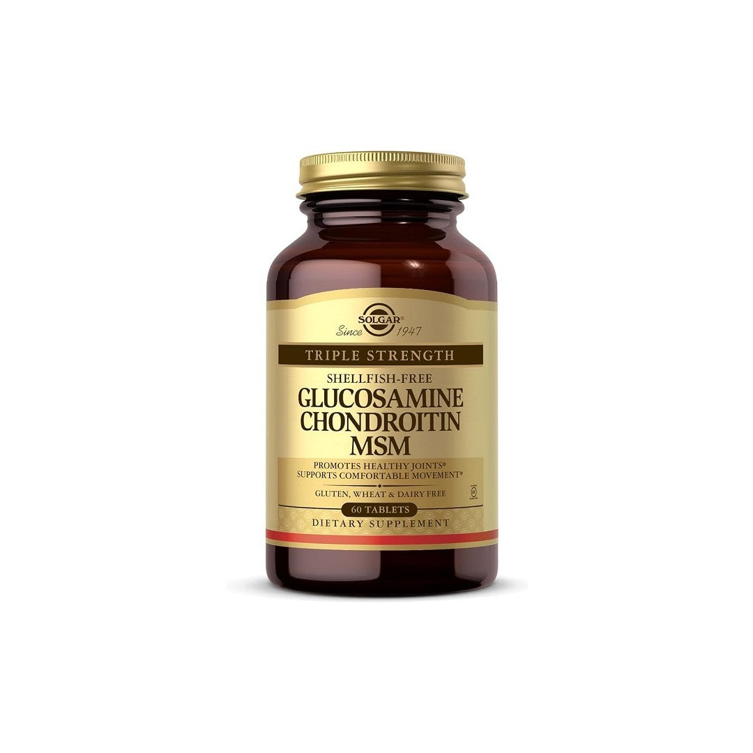 Dreifache Stärke Glucosamin-Chondroitin-MSM (Shelfish-frei) 60 Tabletten Solgar